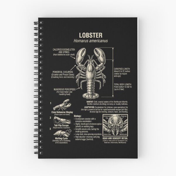 Item preview, Lobster Scientific Anatomy Biology Animal Lover designed and sold by Kimberley King Art  King Art.