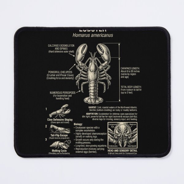 Item preview, Lobster Scientific Anatomy Biology Animal Lover designed and sold by Kimberley King Art  King Art.