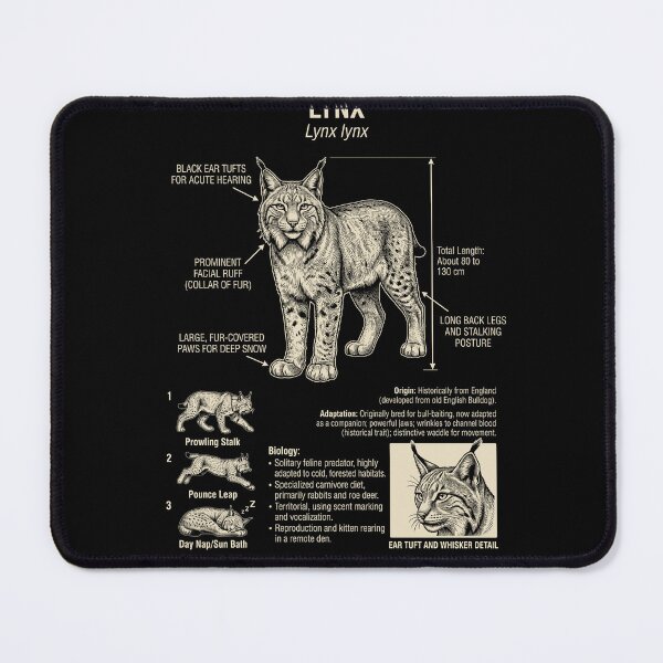 Item preview, Lynx Scientific Anatomy Biology Animal Lover designed and sold by Kimberley King Art  King Art.