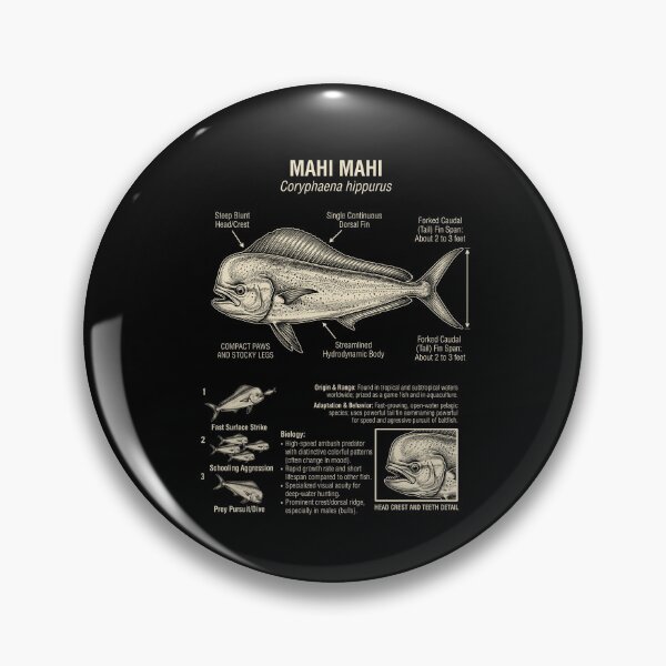 Item preview, Mahi Mahi Scientific Anatomy Biology Animal Lover designed and sold by Kimberley King Art  King Art.