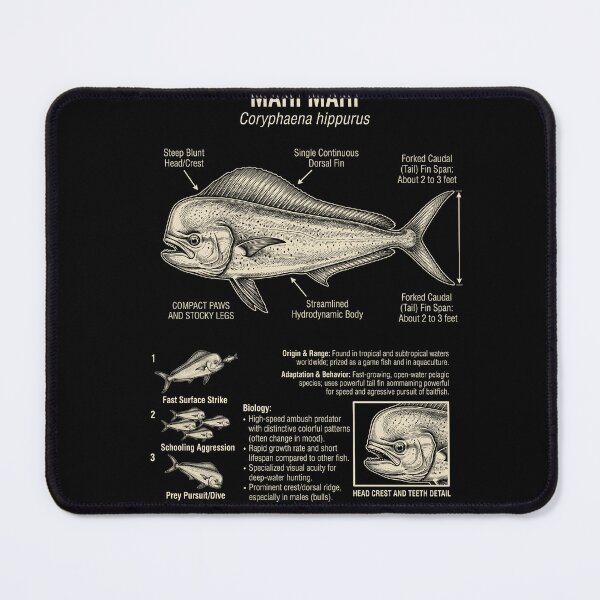 Item preview, Mahi Mahi Scientific Anatomy Biology Animal Lover designed and sold by Kimberley King Art  King Art.