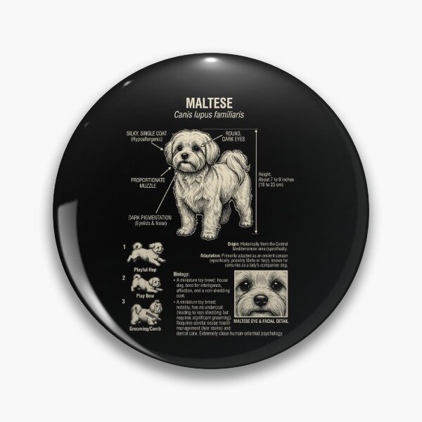 Item preview, Maltese Scientific Anatomy Biology Dog Lover designed and sold by Kimberley King Art  King Art.