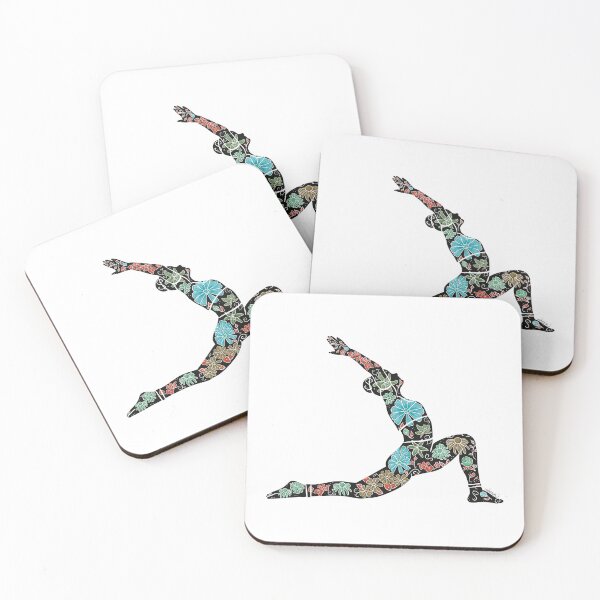 Item preview, Runner’s Lunge Pose - Blue & Brown (Yoga Botanicals Series) designed and sold by Winooski Designs.