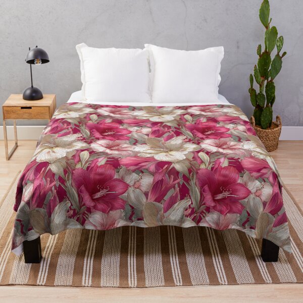 Item preview, Soft Amaryllis Flower - Tropical Flower Pattern - Gifts For Girls designed and sold by RoyalStarsPatts.