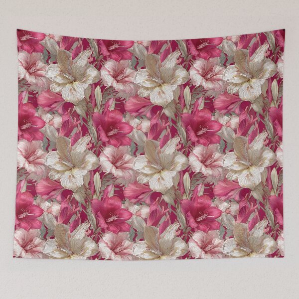 Item preview, Soft Amaryllis Flower - Tropical Flower Pattern   - Gifts For Girls designed and sold by RoyalStarsPatts.