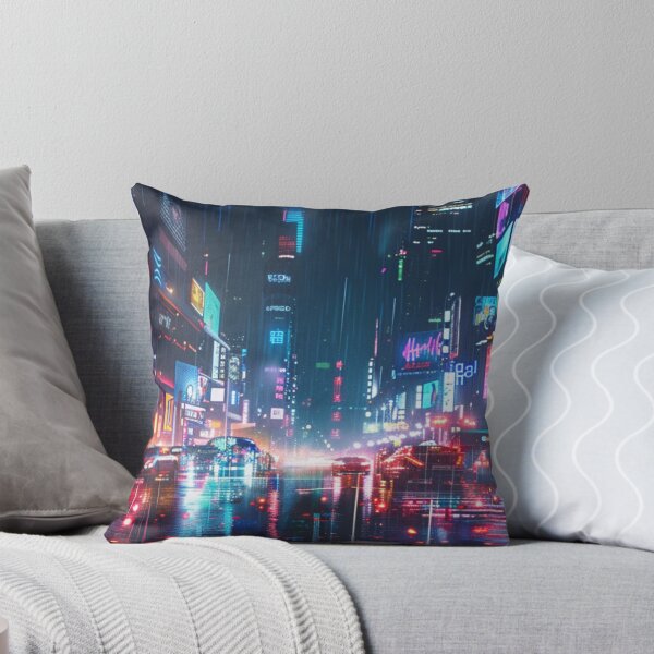 Item preview, Rainy Cyberpunk Tokyo - Neon Noir Cityscape designed and sold by VectorForge.