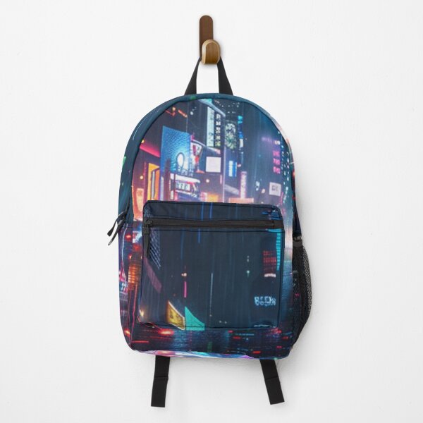 Item preview, Rainy Cyberpunk Tokyo - Neon Noir Cityscape designed and sold by VectorForge.