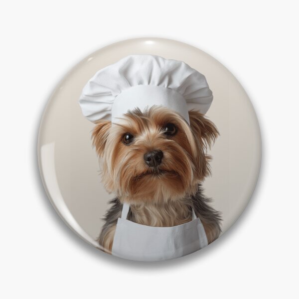 Item preview, Funny Yorkshire Terrier Dog Chef Realistic Animal Cooking Humor Art designed and sold by LazyOwlStore.