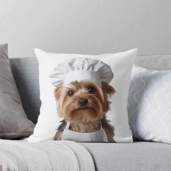Item preview, Funny Yorkshire Terrier Dog Chef Realistic Animal Cooking Humor Art designed and sold by LazyOwlStore.