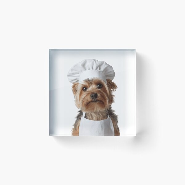 Item preview, Funny Yorkshire Terrier Dog Chef Realistic Animal Cooking Humor Art designed and sold by LazyOwlStore.