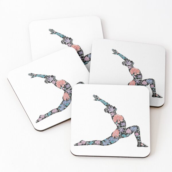 Item preview, Runner’s Lunge Pose - Orange & Purple (Yoga Botanicals Series) designed and sold by Winooski Designs.
