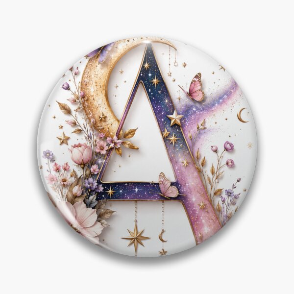 Item preview, Celestial Floral Letter A designed and sold by DaryaArtFrance.