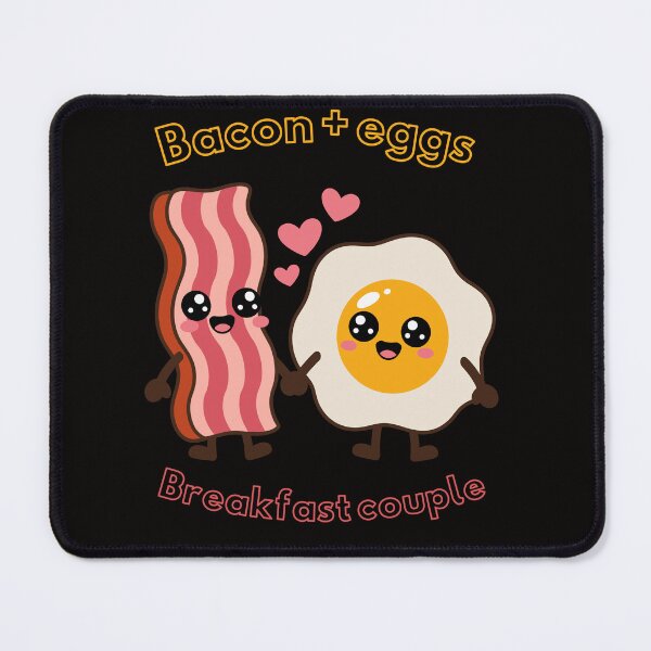 Item preview, Bacon + eggs = Breakfast couple designed and sold by HappyDoodle11.