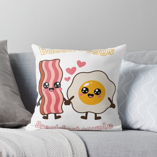 Item preview, Bacon + eggs = Breakfast couple designed and sold by HappyDoodle11.