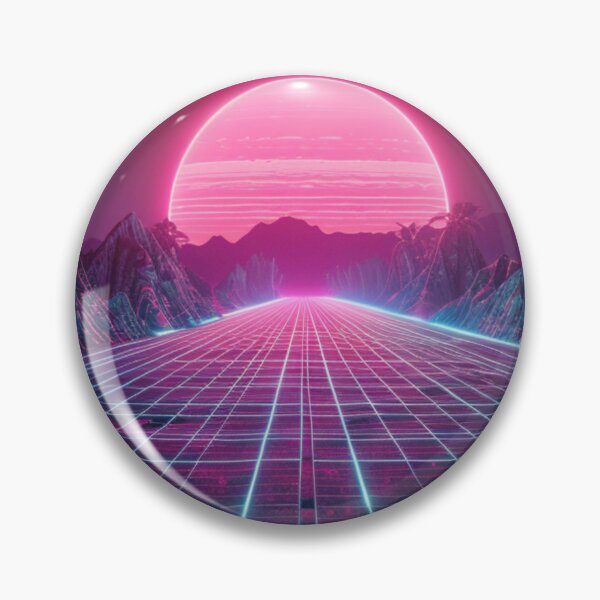 Item preview, Retrowave Horizon Drive - Synthwave Landscape Mat designed and sold by VectorForge.