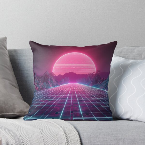 Item preview, Retrowave Horizon Drive - Synthwave Landscape Mat designed and sold by VectorForge.