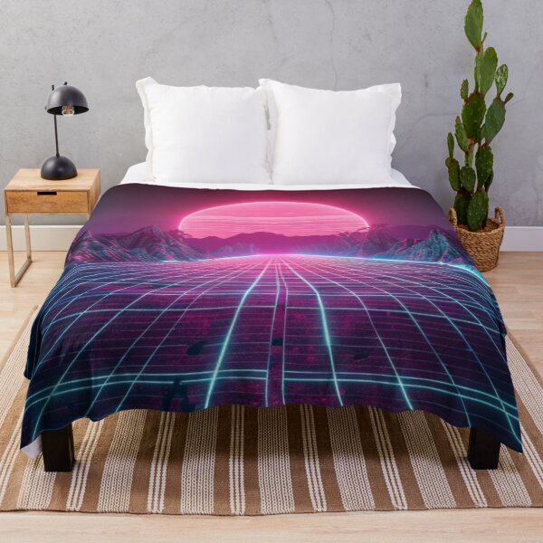 Item preview, Retrowave Horizon Drive - Synthwave Landscape Mat designed and sold by VectorForge.