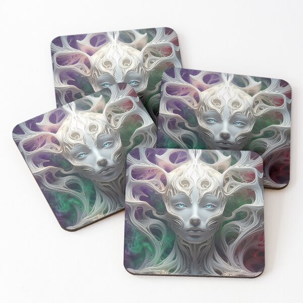 Item preview, Ethereal Alien Deity: Surreal Sci-Fi Portrait designed and sold by ToxicInkArt.