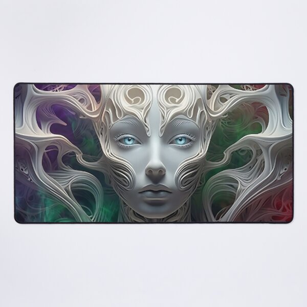 Item preview, Ethereal Alien Deity: Surreal Sci-Fi Portrait designed and sold by ToxicInkArt.