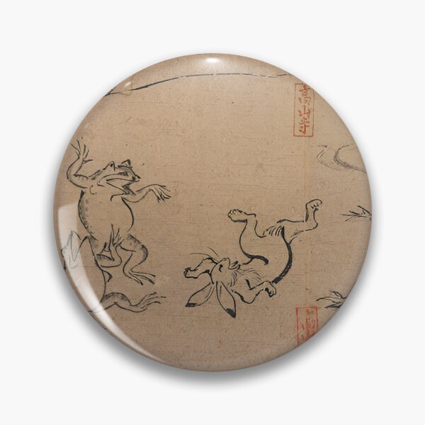 Item preview, Choju Giga Anthropomorphic Frogs Vintage Japanese Art designed and sold by FineArtShirts.