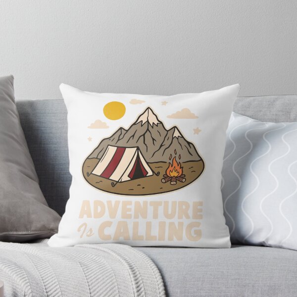 Item preview, Adventure Is Calling – Retro Camping Mountain Tent Campfire designed and sold by cladeart.
