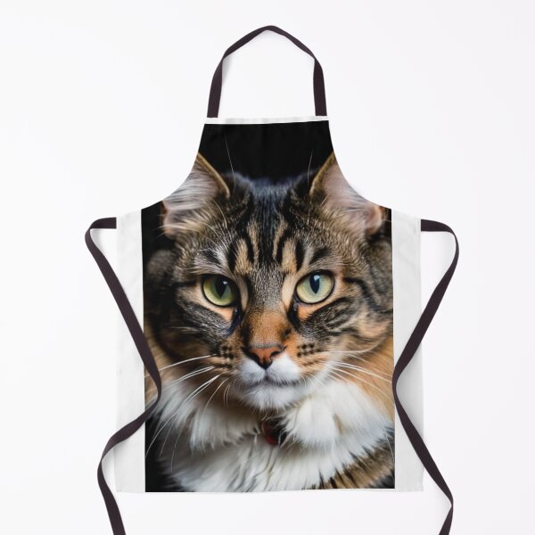 Item preview, Animals - Tabby Cat with Green Eyes, Cinematic Portrait on Black Background designed and sold by DoodyPets.