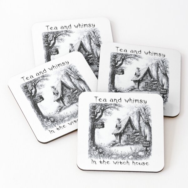 Item preview, Whimsical witches tea house graphic design designed and sold by Iiswaz.