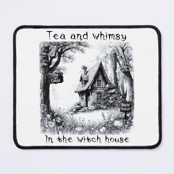 Item preview, Whimsical witches tea house graphic design designed and sold by Iiswaz.