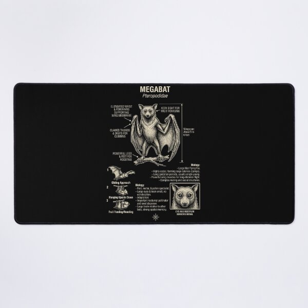 Item preview, Megabats Scientific Anatomy Biology Animal Lover designed and sold by Kimberley King Art  King Art.