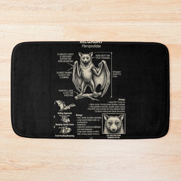 Item preview, Megabats Scientific Anatomy Biology Animal Lover designed and sold by Kimberley King Art  King Art.