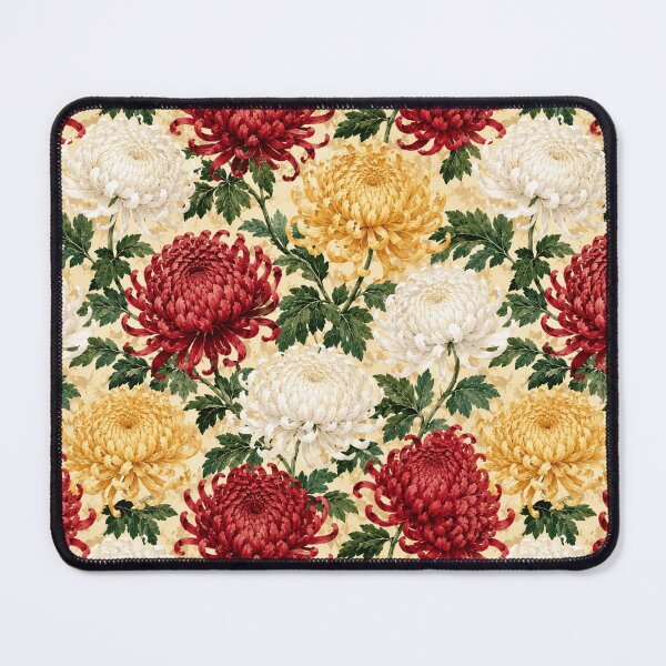 Item preview, Chrysanthemum Imperial Watercolor Botanical Seamless Pattern designed and sold by Inkworksbyshery.