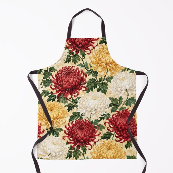 Item preview, Chrysanthemum Imperial Watercolor Botanical Seamless Pattern designed and sold by Inkworksbyshery.