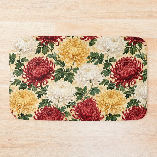 Item preview, Chrysanthemum Imperial Watercolor Botanical Seamless Pattern designed and sold by Inkworksbyshery.
