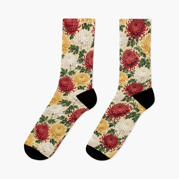 Item preview, Chrysanthemum Imperial Watercolor Botanical Seamless Pattern designed and sold by Inkworksbyshery.