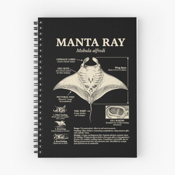 Item preview, Manta Ray Scientific Anatomy Biology Animal Lover designed and sold by Kimberley King Art  King Art.