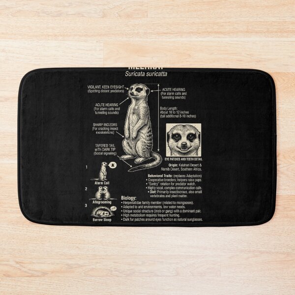 Item preview, Meerkat Scientific Anatomy Biology Animal Lover designed and sold by Kimberley King Art  King Art.