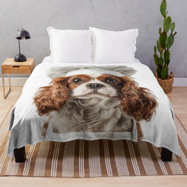 Item preview, Funny Cavalier King Charles Spaniel Dog Chef Realistic Animal Cooking Humor Art designed and sold by LazyOwlStore.