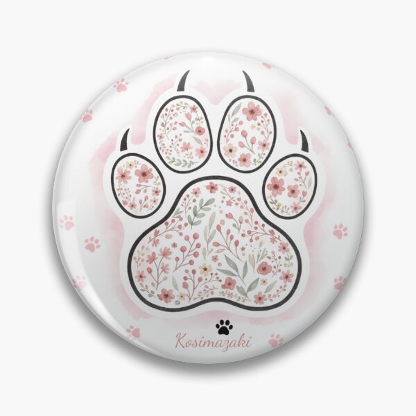 Item preview, Floral Cat Paw — Wildflower Botanical Watercolor — Kosimazaki Cat Lover Gift designed and sold by kosimazaki.