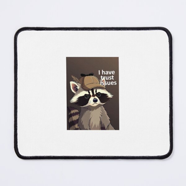 Item preview, I Have Trust Issues | Funny Grumpy Raccoon with Detective Hat | Sarcastic Humor Design | Animal Introvert Gift designed and sold by N0irNest.