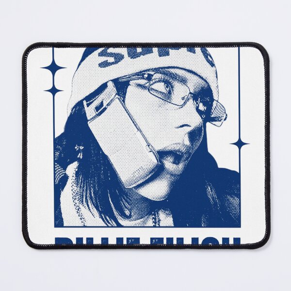 Item preview, Billie Fan Art Poster – Vintage Blue Halftone Streetwear Graphic Print designed and sold by gringoods.