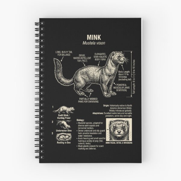 Item preview, Mink Scientific Anatomy Biology Animal Lover designed and sold by Kimberley King Art  King Art.