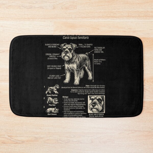 Item preview, Miniature Schnauzer Scientific Anatomy Biology Dog Lover designed and sold by Kimberley King Art  King Art.