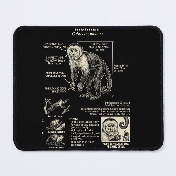 Item preview, Monkey Scientific Anatomy Biology Animal Lover designed and sold by Kimberley King Art King Art.
