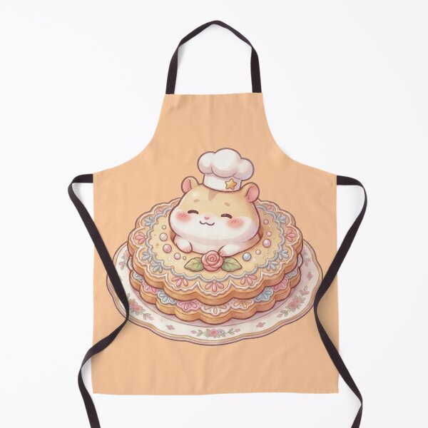 Item preview, Cute Kawaii Hamster Chef in Vintage Cake designed and sold by Arte Para Rebaja.