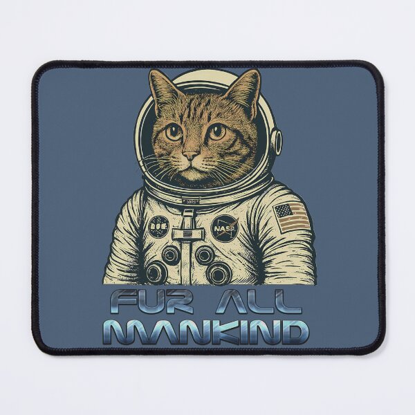 Item preview, Fur All Mankind (Cat Astronaut) designed and sold by Cathedral of Curiosity.