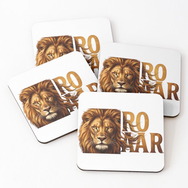 Item preview, ROAR of the Wild Gold Lion Typography  designed and sold by Presshue.