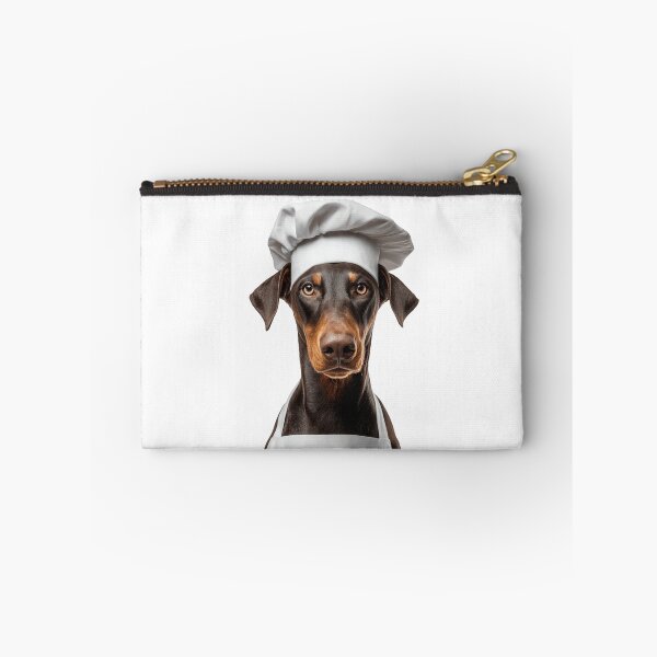 Item preview, Funny Doberman Pinscher Dog Chef Realistic Animal Cooking Humor Art designed and sold by LazyOwlStore.