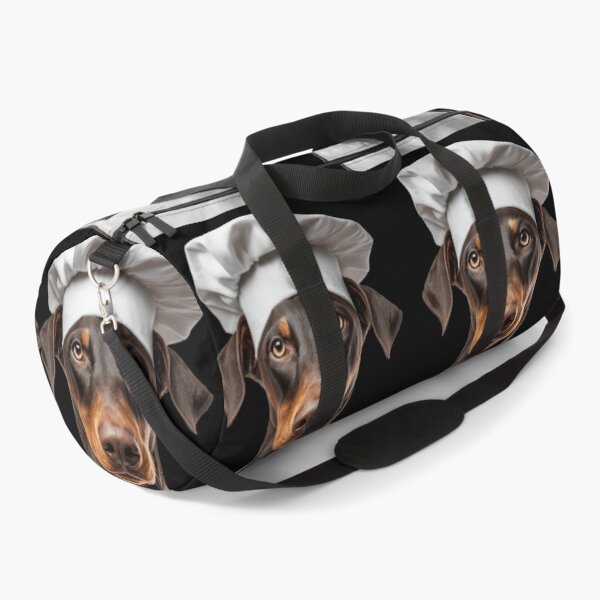 Item preview, Funny Doberman Pinscher Dog Chef Realistic Animal Cooking Humor Art designed and sold by LazyOwlStore.