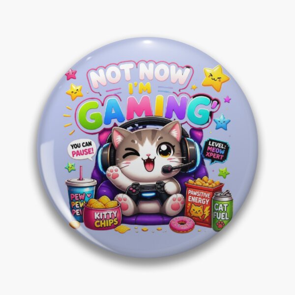 Item preview, Not Now I'm Gaming Cute Cat Sticker designed and sold by Stylestickers55.