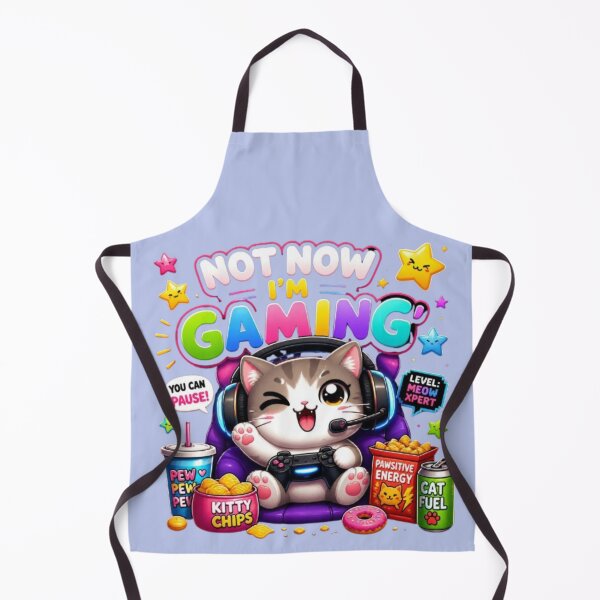 Item preview, Not Now I'm Gaming Cute Cat Sticker designed and sold by Stylestickers55.